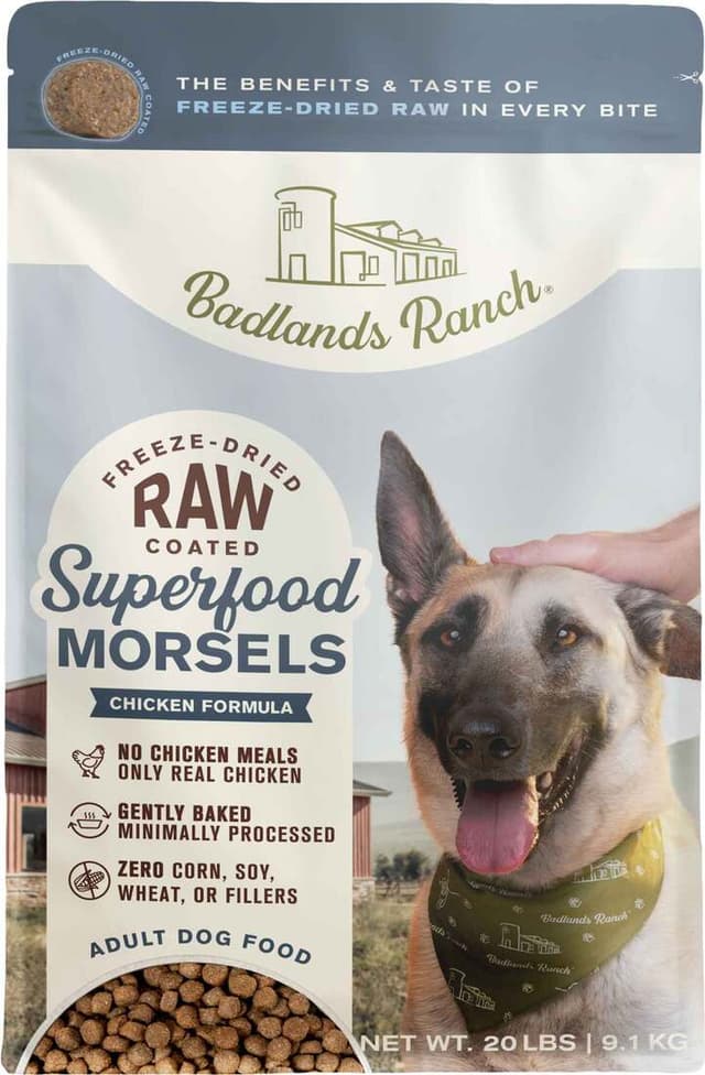Badlands Ranch Morsel Superfood Dog Food, Wild Fish and Turkey, 10