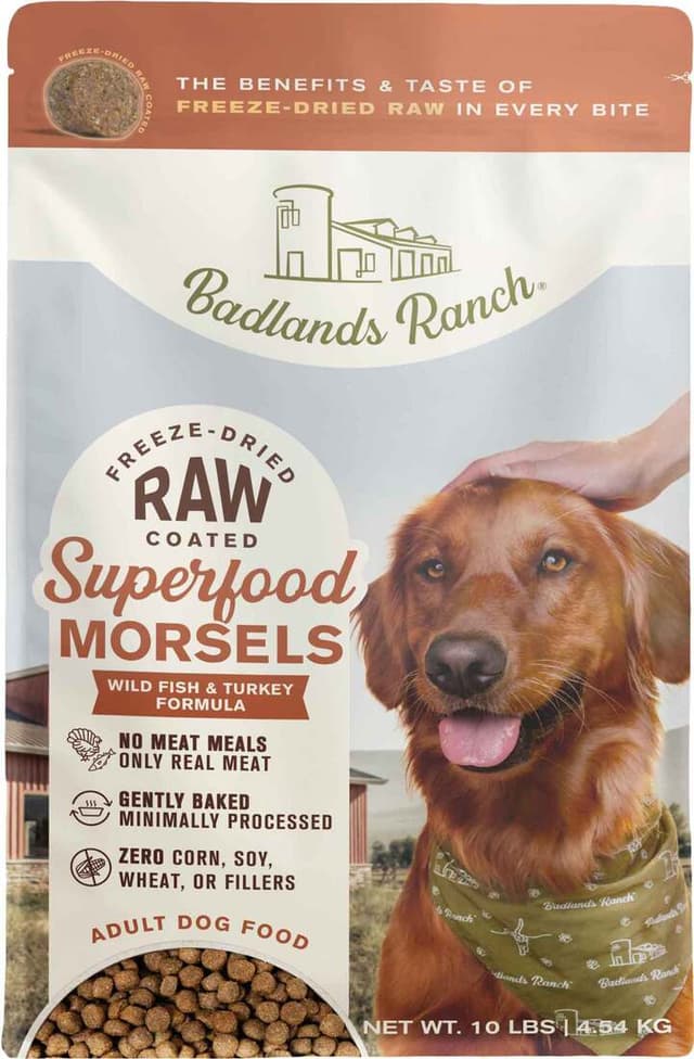 Badlands Ranch Morsel Superfood Dog Food, Wild Fish and Turkey, 20